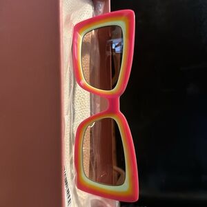 cult gaia Zaza Sunnies in Dragonfruit Multi